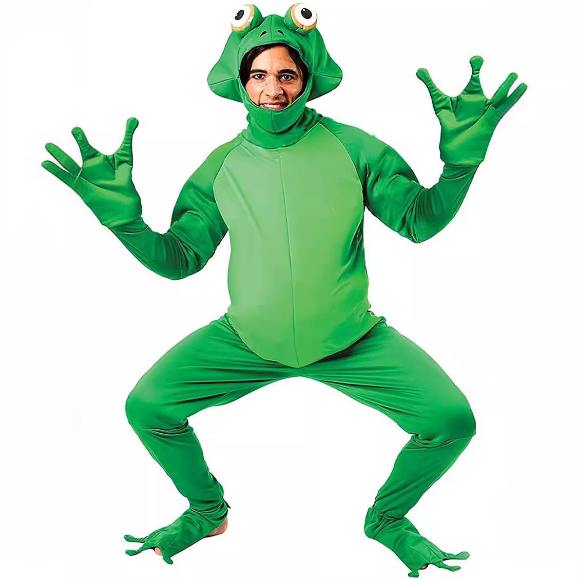 Halloween Costume Men's Frog Prince Costume Frog Character Costume Animal Role Play Costume