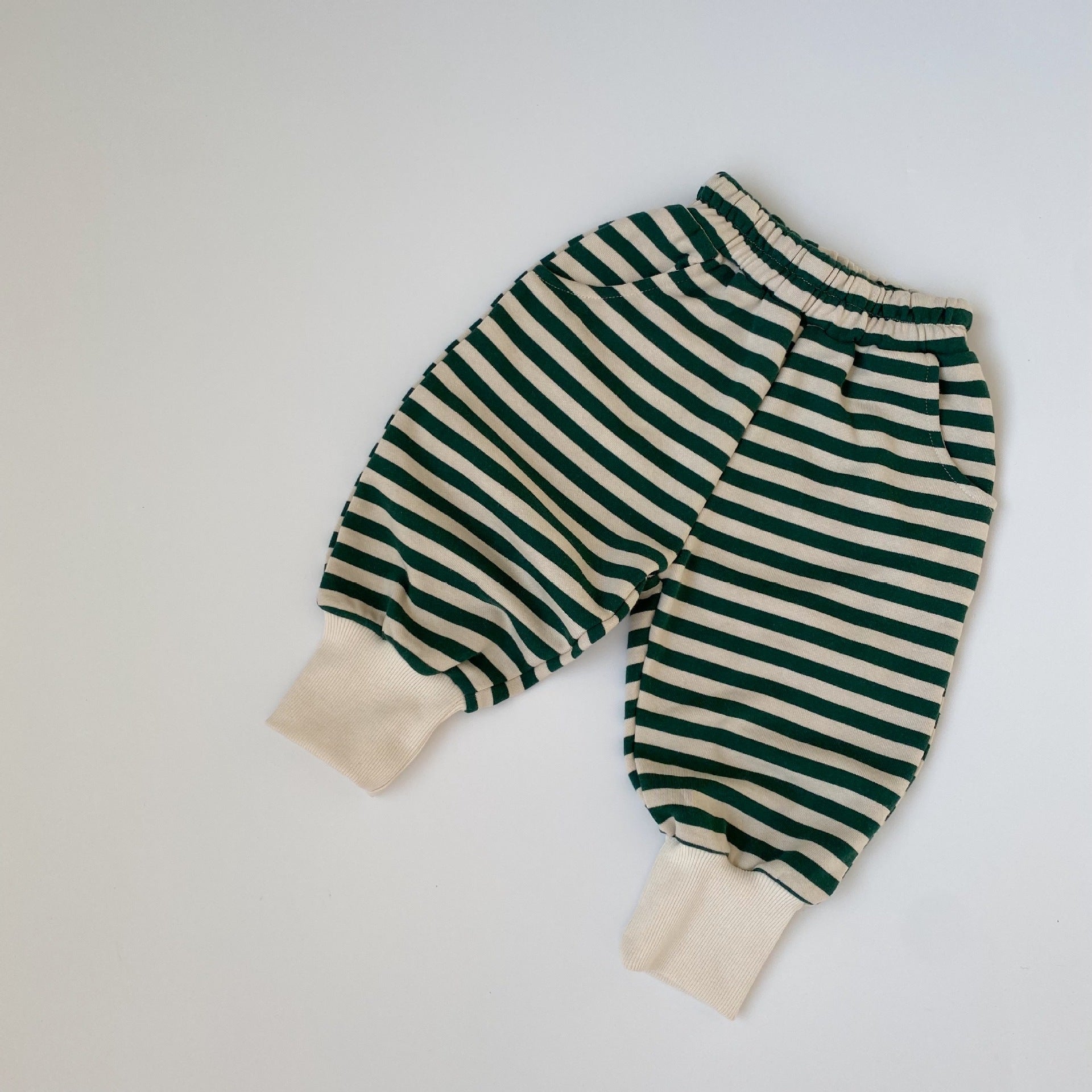 Woolen hoodie striped pants