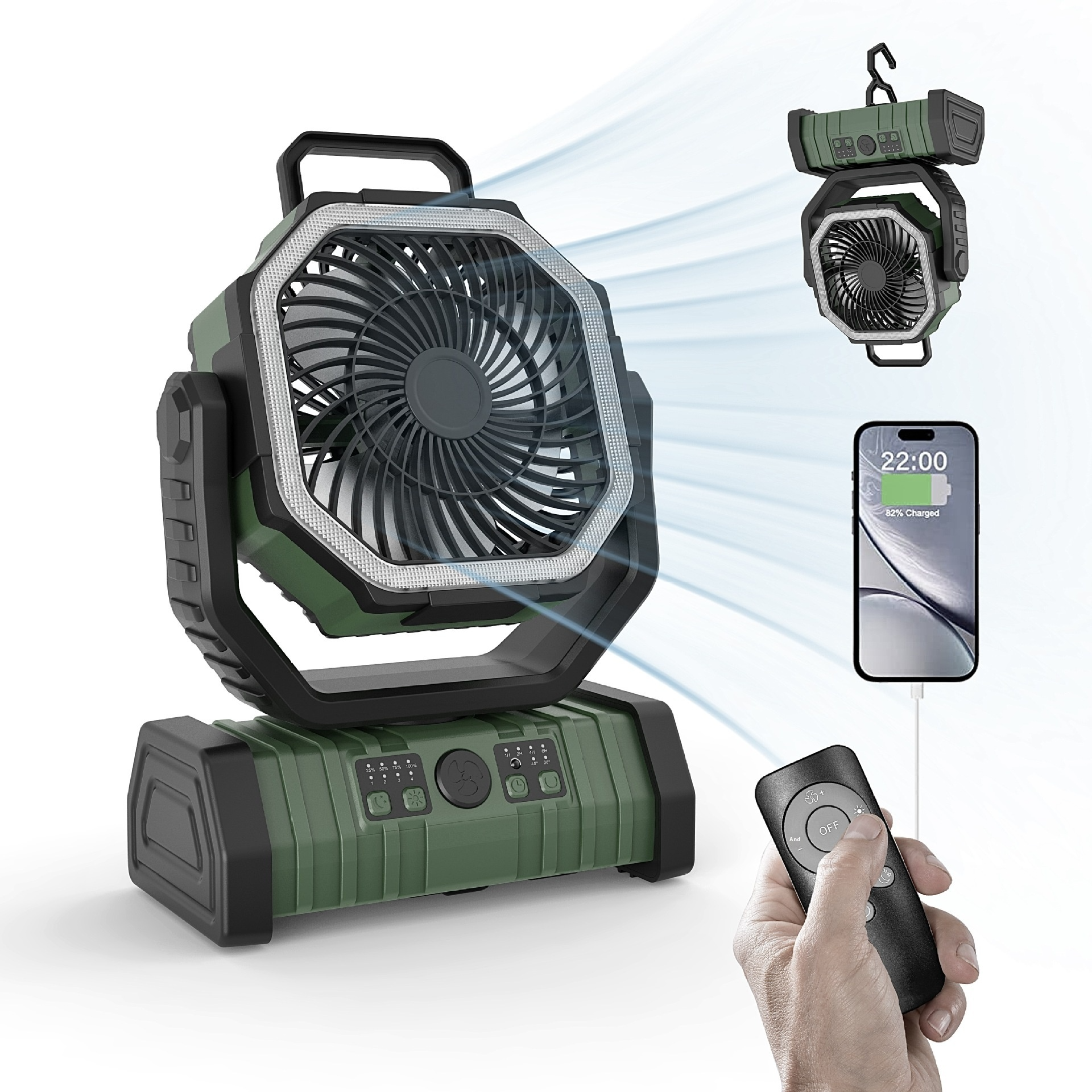 Outdoor Household Power Bank LED Light Camping Fan – Nova Finds product photo 5