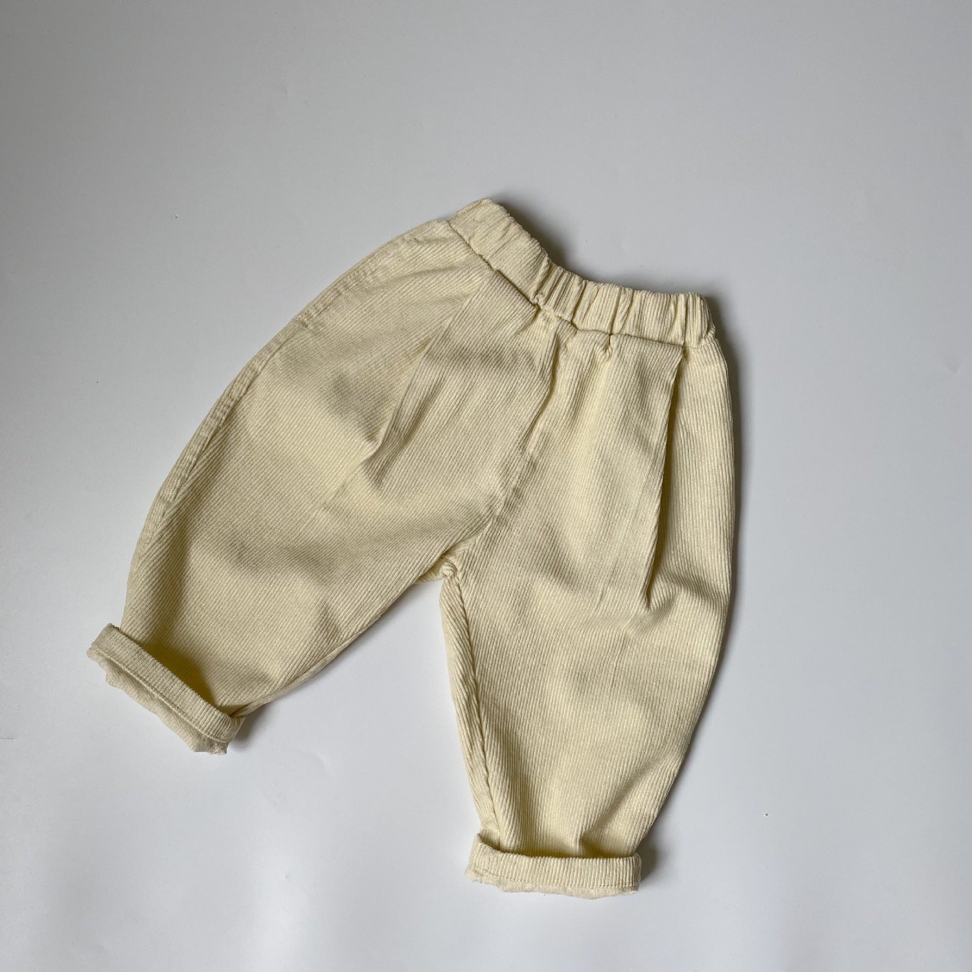 Solid color light core velvet pants