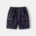 5-Pocket Pants New Boy Retro Button Casual Shorts Loose Mid-Length Pants Trendy Wholesale