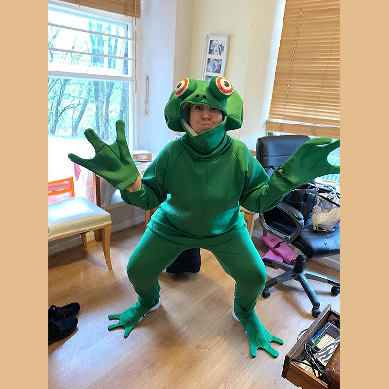 Halloween Costume Men's Frog Prince Costume Frog Character Costume Animal Role Play Costume