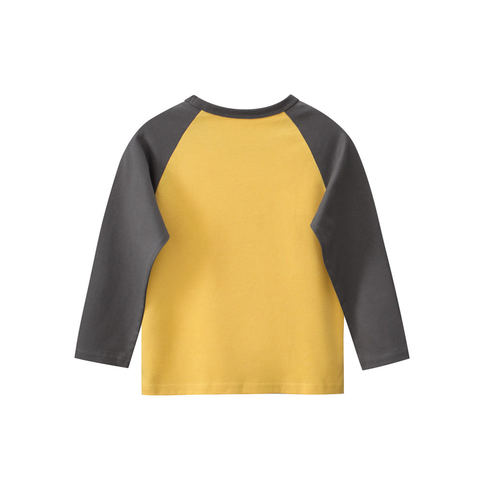 Long Sleeve T-Shirt for Boys, Casual Basic Top