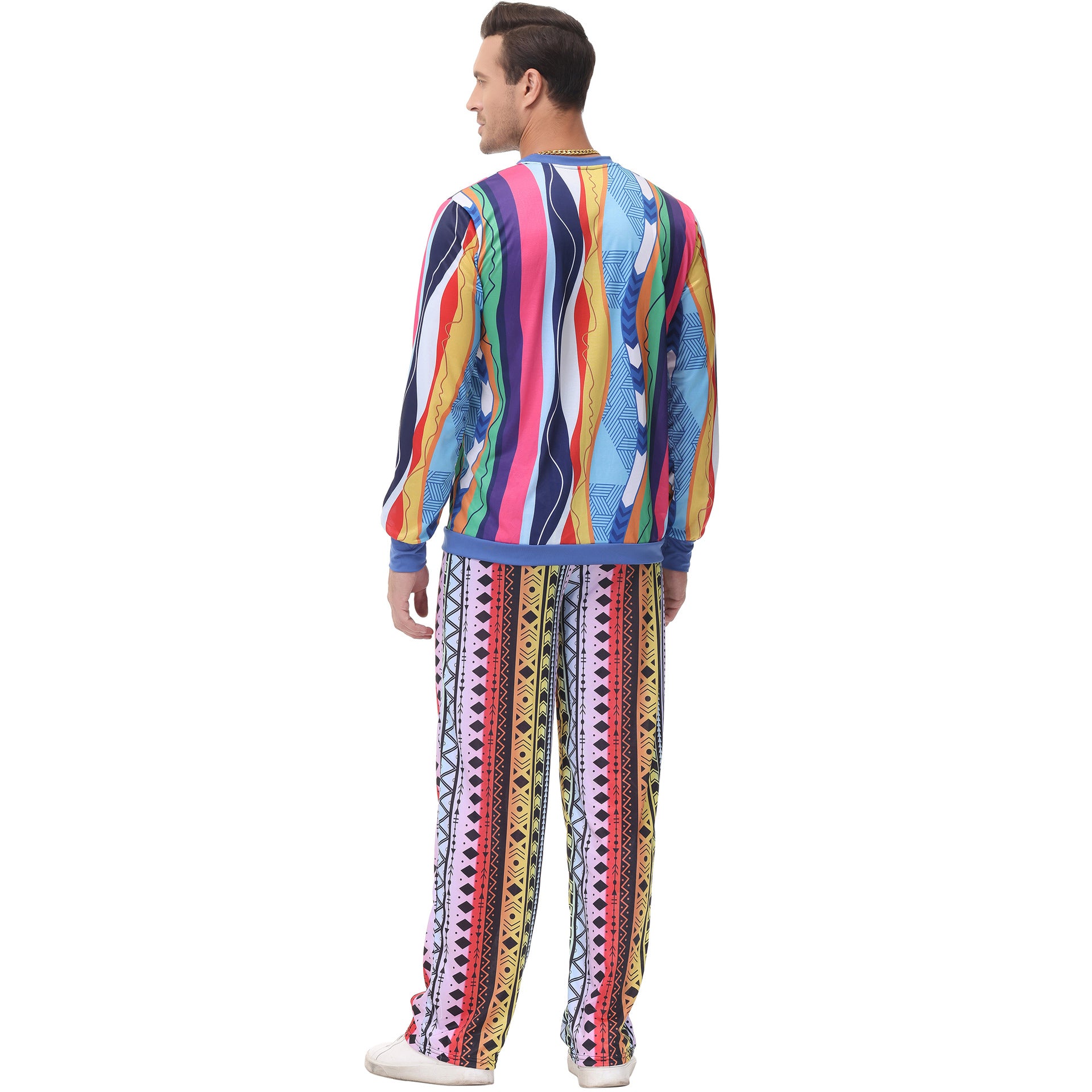 Festival Cosplay Costume Retro Hip-Hop Stage Performance Outfit Men's Role Play Uniform