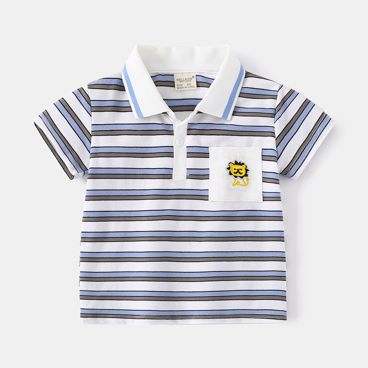 Boy's Short Sleeve T-Shirt Children's Polo Shirt Casual Top for Toddlers
