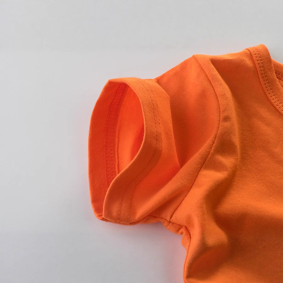 Children's Printed T-Shirt Boys Short Sleeve Round Neck Top Innerwear