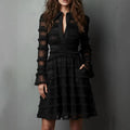 Spring New Sexy Sheer Fitted Dress Style High Waist Versatile Pleated Skirt