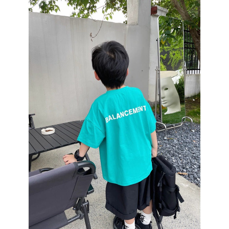 Boy's Short Sleeve T-Shirt Children's Boy Baby Top