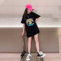 Girls'  Long T-Shirt Mid to Large Size Plus Size Short Sleeve Basketball Sport Dress
