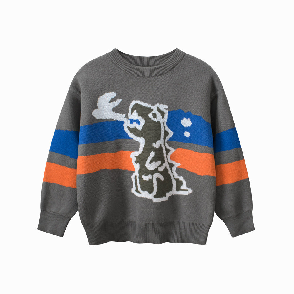Children's Clothing Kids Knit Sweater Dinosaur Boy Baby Clothes