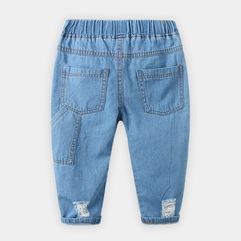 Boy's Casual Denim Pants Children's Trousers Long Pants for Toddler Kids