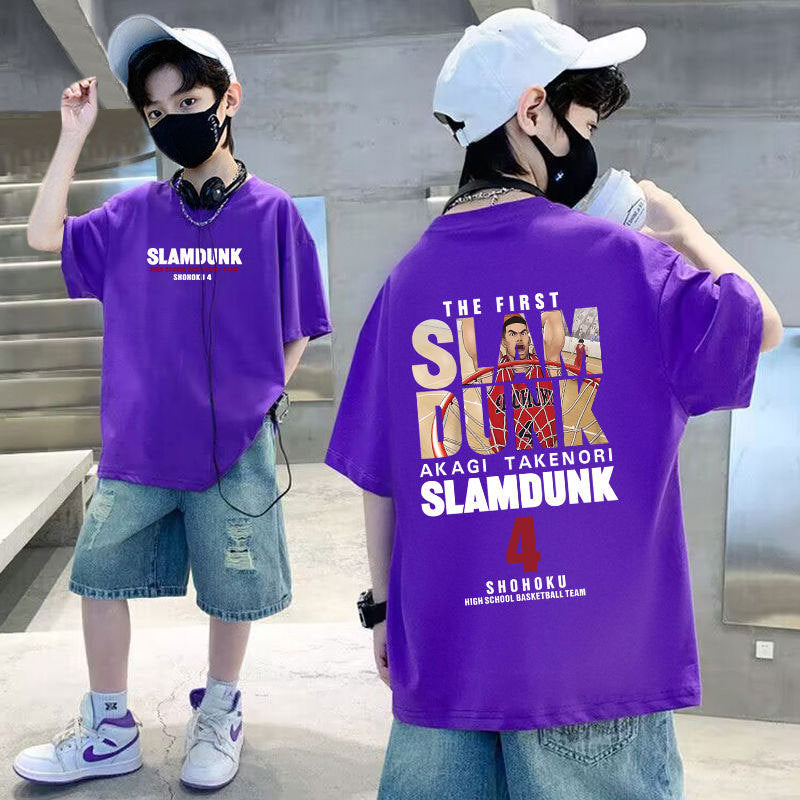 Boy's Short Sleeve T-Shirt Basketball Kids Half Sleeve T-Shirt