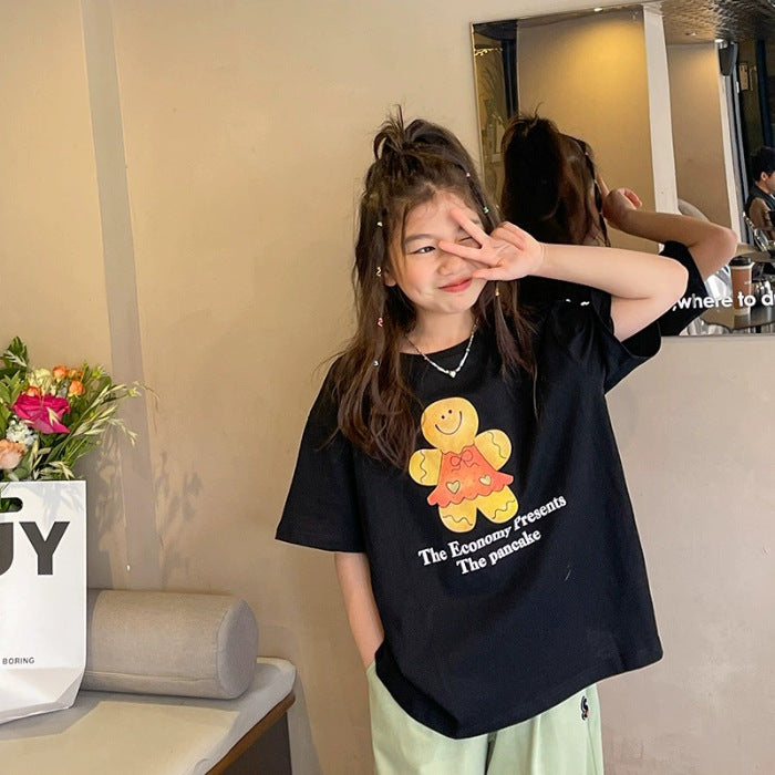 Kids' Short Sleeve T-Shirt Style Loose Cartoon