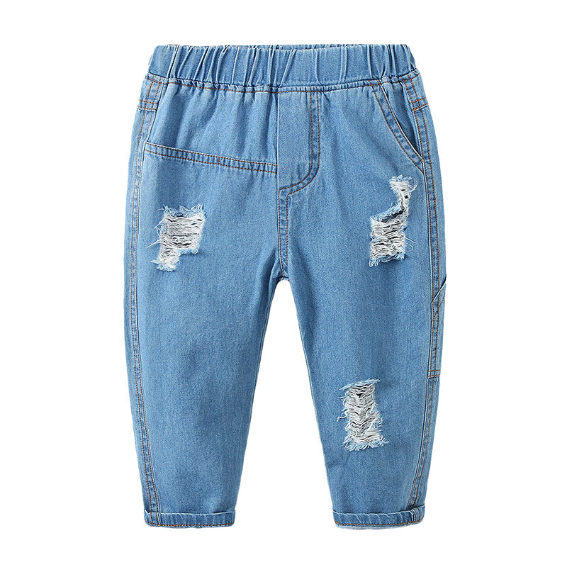 Boy's Casual Denim Pants Children's Trousers Long Pants for Toddler Kids