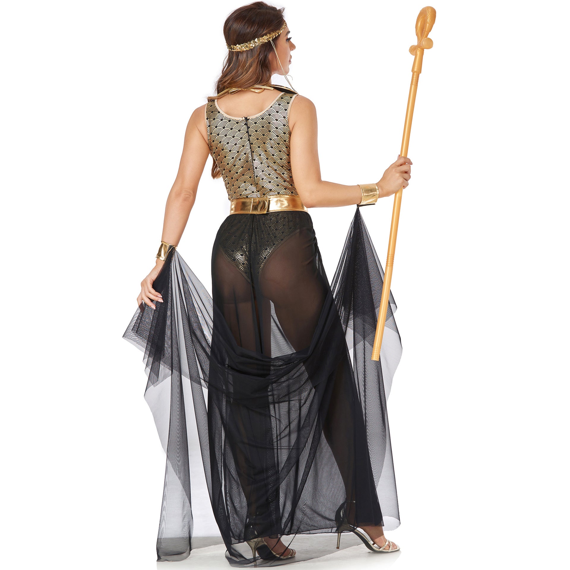 Greek Egyptian Goddess Halloween Medieval Court Cosplay Stage CostumeParty Outfit