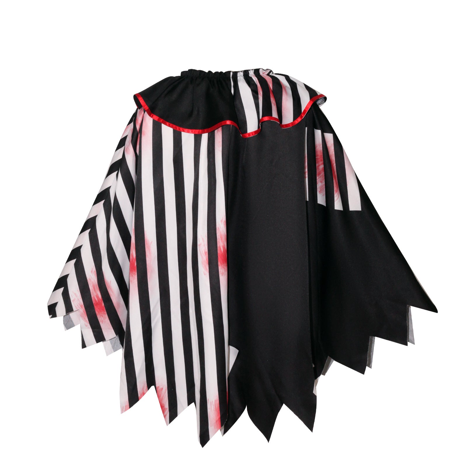 Horror Clown Cosplay Costume Halloween Women's Black and White Cape Masquerade Adult Cosplay Role Play Costume