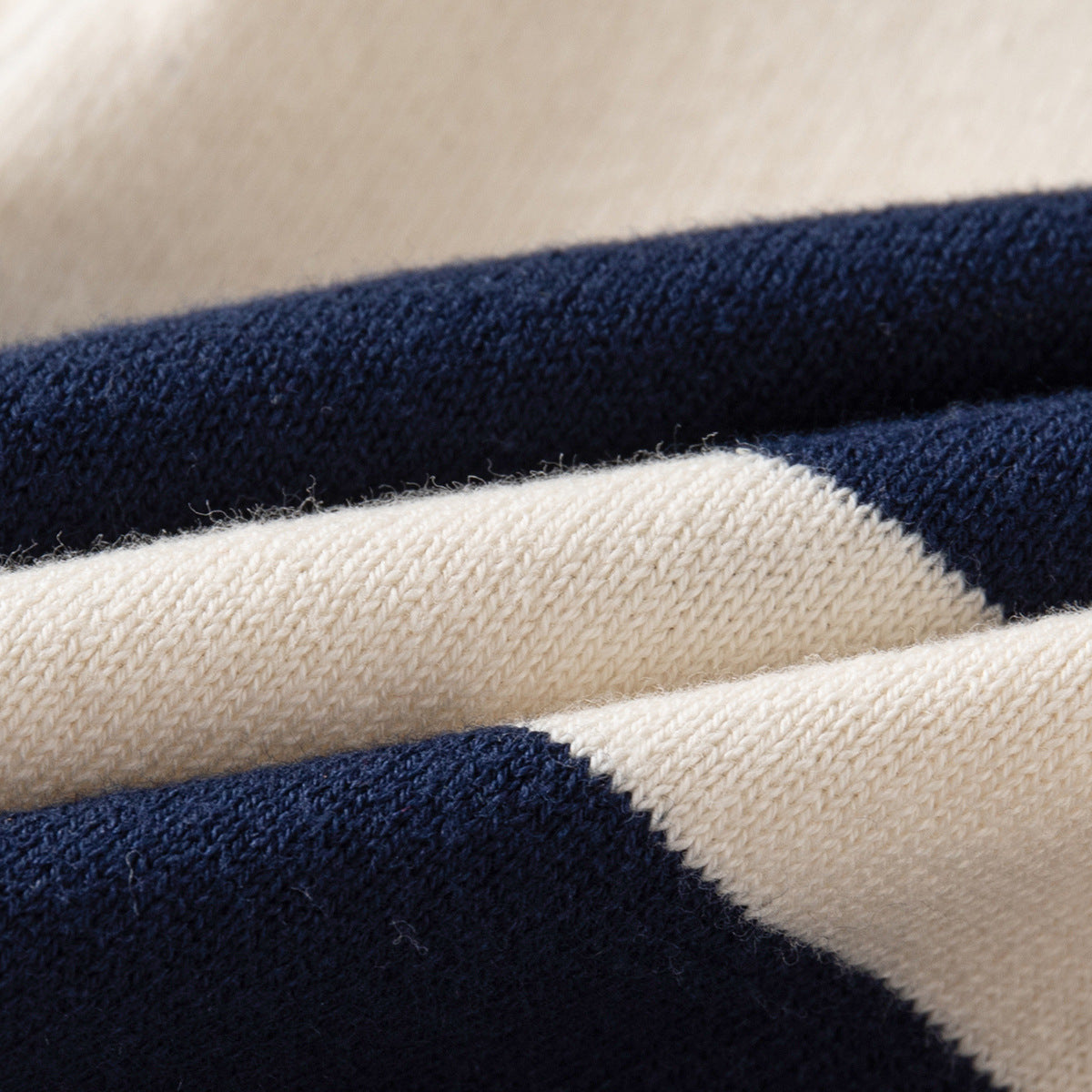 Stripe Versatile Knitwear Lazy Half-Open Collar Buttoned Inner Layer Lightweight Sweater Trendy