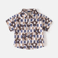 Short Sleeve Shirt  Boy's Street-Style Printed Stylish Boy's Dress Shirt Kids Clothing Wholesale