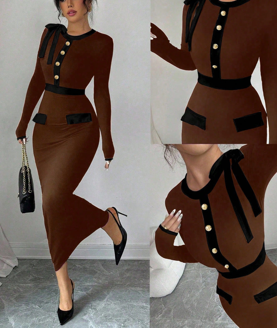 Womens Patchwork Sexy Bodycon Dress – Nova Finds product photo 5
