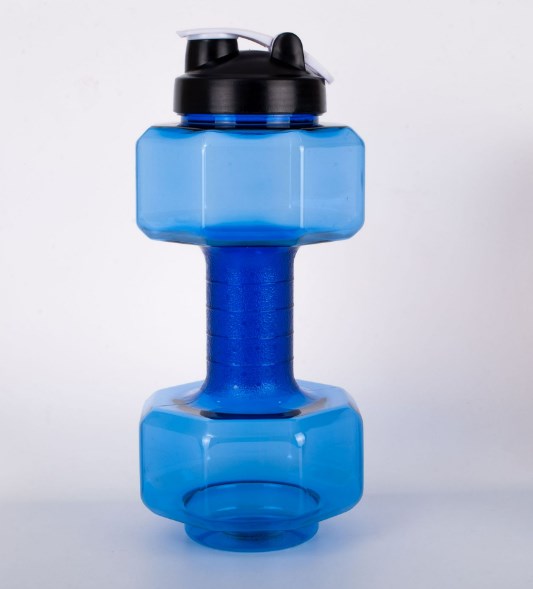 Dumbbell Shaped Water Bottle for Fitness and Outdoor Use