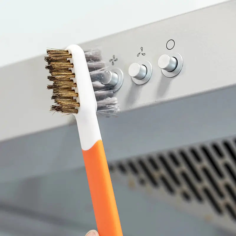 1pc Range Hood Plastic Cleaning Brush and Metal Scrubber